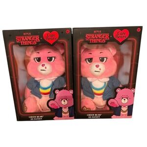 Stranger Things x Care Bears Cheer Bear as Eleven Set of 2 NEW In-Hand